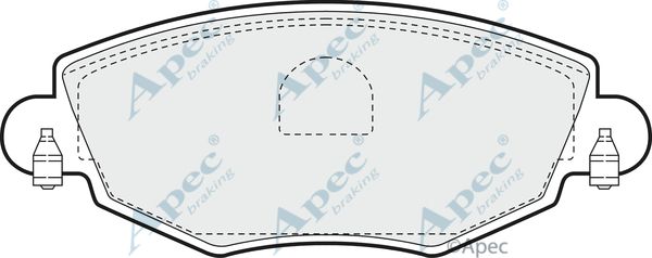 APEC BRAKING Bremžu uzliku kompl., Disku bremzes PAD1174